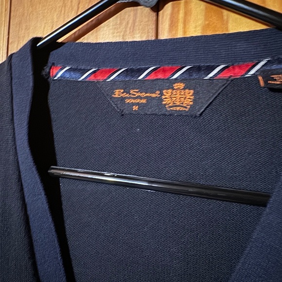 Ben Sherman cardigan black with a dark blue trim size medium - Picture 2 of 2